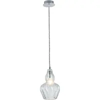 Maytoni Glas pendellampa Eustoma, dimbar, Genomskinlig / transpare, Vardagsrum / matsal, Glas, Pendellampa