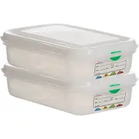 Denox Gastronorm 1/4 H65 Mm Förvaringslåda 1.8l 2 Enheter