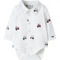 Name it Skjortbody l/ä - NbmRactor - Bright White - - 68 - Body L/Ä
