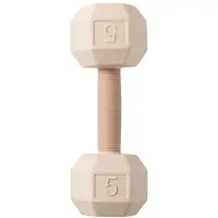 Binchi Outdoor Product Baby Silikon Tuggring Tecknad Hantel Skallra Leksak Bebisars Sensoriska Kognitiva Leksaker Flytta Musiken Klocka Babyvagga Leksaker Babygåvor white