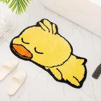 Yiran Furniture Tecknad Djur Absorberande Halkfri Mat I Badrum Mjuk och Tjock Fotmatta I Sovrum Dörr Imitationskashmir Mat I Badrum 40 * 60cm yellow