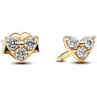 ANENJERY Bijouterie S925 Sterling Silver Mousserande Päron Huggie Row Eternity Moon Star Hoop Örhänge För Kvinnor Mode Födelsedagspresent Smycken beige