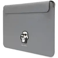 Karl Lagerfeld Saffiano Karl&Choupette fodral för en 14" bärbar dator - silver