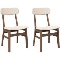 vidaXL Matstolar med kuddar 2 st brun massiv gummiträ, middagsstol, stol, loungesoffa, stolar till 4102435