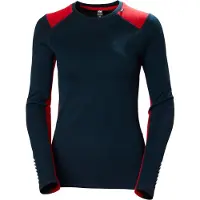 Helly Hansen - Underställ dam - W Lifa Merino Midweight Crew Navy för UnisexUll - Storlek XS - Marinblå