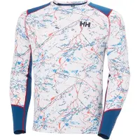 Helly Hansen - Underställ - Lifa Active Crew White Slope Map Aop för Unisex - Storlek M - Vit