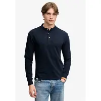 Superdry Woven Placket Grandad Tröja