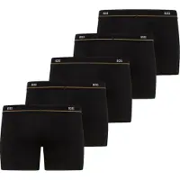 BOSS Five-pack of logo-waistband stretch-cotton boxer briefs