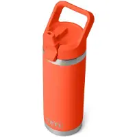 Yeti Rambler 18 oz Flaska, Vakuumisolerad, Rostfritt Stål med Sugkork, Papaya