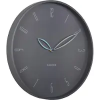 Karlsson väggklocka Petals dark grey KA6012GY