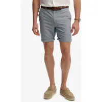 Superdry för män. M7110487A Shorts Premium Textured Chino blå (32), Casual, Bomull