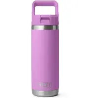 Yeti Rambler 18 oz Flaska, Vakuum Isolerad, Rostfritt Stål med Färgglad Sugkork, Desert Bloom