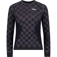 Mons Royale Women's Ascender Merino Seamless Long Sleeve Forged Iron/Black