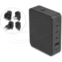 DeLOCK 41473 GaN USB-laddare 145 W, 3 USB-C PD 3.1 + 1 USB-A