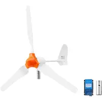 Vevor 1000W 12V vindturbingenerator, 3-blads vindturbinsats med vind-/solhybridregulator, effektiv 3-fas AC permanent vindkraftgenerator för husbil, båt, hemmagård (tornstolpe ingår ej)