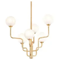Hudson Valley Lighting Onyx takkrona vintage guld