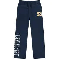 Abercrombie & Fitch Byxa 'BENCHWARMER' marinblå / ljusorange / vit