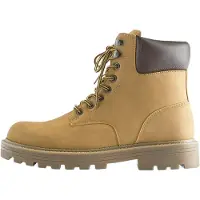 Pull&Bear Boots med snörning mörkbrun / senap