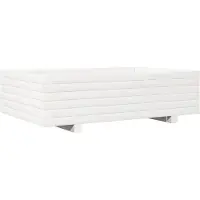 vidaXL Odlingslåda vit 90x60x26,5 cm massiv furu