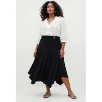 Trendyol Dam Svart Enfärgad Midi Plus size Kjolar