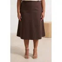 Trendyol Dam Brun Enfärgad Maxi A-linje Plus size Kjolar