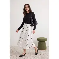 Trendyol Modest Dam Vit Prickig Midi Modest Kjolar