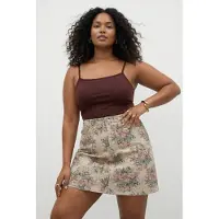 Trendyol Dam Flerfärgad Blommig Kort / Mini A-linje Plus size Kjolar