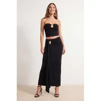 Trendyol TRENDYOLMİLLA Dam Svart Enfärgad Maxi Bodycon Kjolar