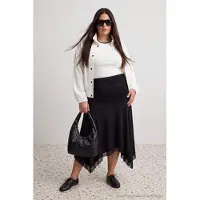 Trendyol Dam Svart Enfärgad Midi Skater Plus size Kjolar