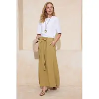 Trendyol Modest Dam Khaki Enfärgad Maxi A-linje Modest Kjolar