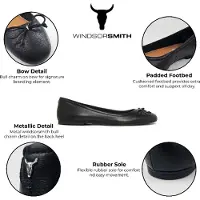 Windsor Smith Black Leather Bellarina Mocassin Flat Shoes - Babydoll