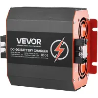 Vevor 12V 30A DC till DC batteriladdare, 375W, inbyggd batteriladdare för bly-syra, litium-, AGM-, GEL- och överbelastade batterier, smart flerstegsladdning, för husbilar, kommersiella fordon, båtar,
