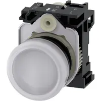 Siemens 3SU1106-6AA60-1AA0 Ljusindikator platt Vit 230 V/AC 1 st