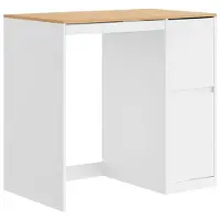 SoBuy Badrumsskåp med tvättkorg vit 100x60x95 cm