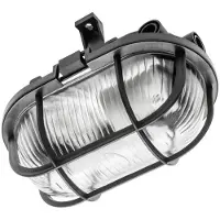 GTV Tak-/industrilampa kanalarmatur SANGUESA KAY E27 max.40W AC220-240V IP44 ABS/glas svart OS-KAY060-10