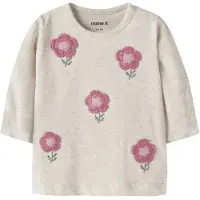 Name it T-shirt 'NBFLAMAIA' beige / chamois / ljusgrön / gammalrosa