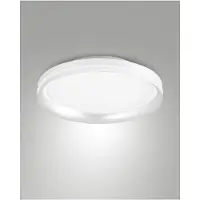 FABAS LUCE LED taklampa Isy, dimbar, Vitt / opal, Vardagsrum / matsal, Metall, Modern, LED-taklampa