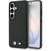 BMW -logotyp i metall, MagSafe-fodral för Samsung Galaxy S26 – Svart