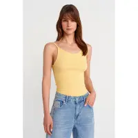 Dilvin Ribbad ärmlös slim fit-blus