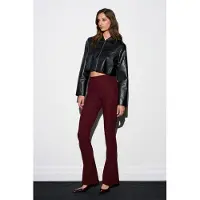 Dilvin Högmidjade flare leggings med knappdetalj