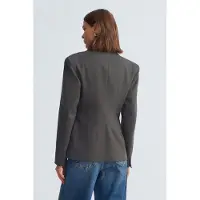Dilvin Figurformad crepe-blazer med sjalkrage