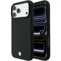 BMW MagSafe-fodral med Kevlar- och metallogotyp för iPhone 18 Pro / 17 Pro – Svart