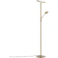 QAZQA Modern golvlampa mässing inkl. dimbar LED - Divana