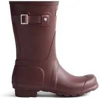 Hunter för kvinnor. WFS1000RMA Regnstövlar Original Short vinröd (41), Karta, Ingen, Casual, Granat, PVC, Bordeaux