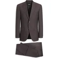 BOSS Two-piece regular-fit virgin-wool suit