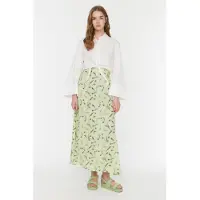Trendyol Modest Dam Grön Prickig Maxi A-linje A-linje Modest Kjolar