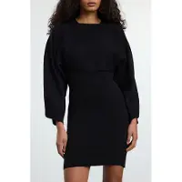Trendyol TRENDYOLMİLLA Dam Svart Enfärgad Kort / Mini Lång Casual Bodycon Klänningar