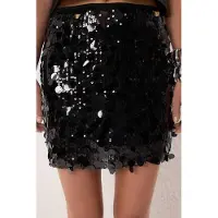 Trendyol TRENDYOLMİLLA Dam Svart Enfärgad Extra Kort / Super Mini Bodycon Penn kjol Kjolar