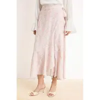 Trendyol Modest Dam Rosa Blommig Maxi A-linje Sarong Modest Kjolar