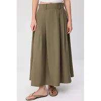 Trendyol TRENDYOLMİLLA Dam Khaki Enfärgad Midi Utsvängd kjol Skater Kjolar